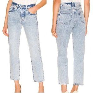 🆕 FRAME Le Original High Rise Straight Leg Button Fly Jeans Richlake Blue Sz 24